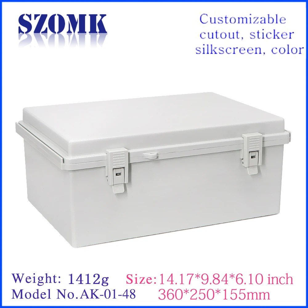 335x235x150MM Customized Ip65 Waterproof Outdoor Plastic ABS Enclosure Plastic Junction Box For Electronic Device