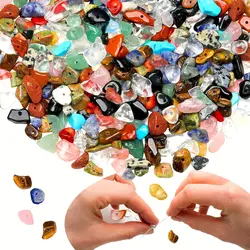 500pcs multicolor 5-8mm irregular natural stone beads making process with holes gem DIY bracelet necklace making accessories