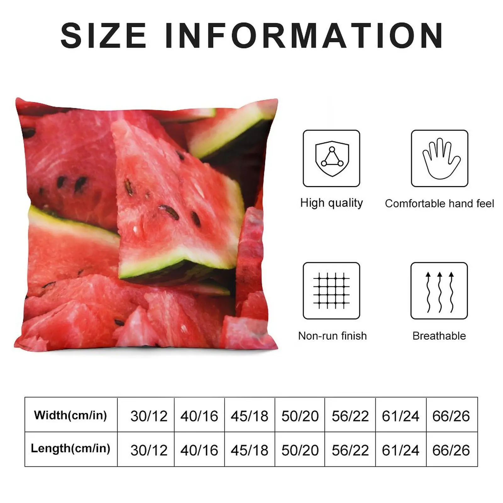 Food: slices of watermelon, arranged as background pattern, close-up shot Throw Pillow Pillowcase Pillow Cover pillow