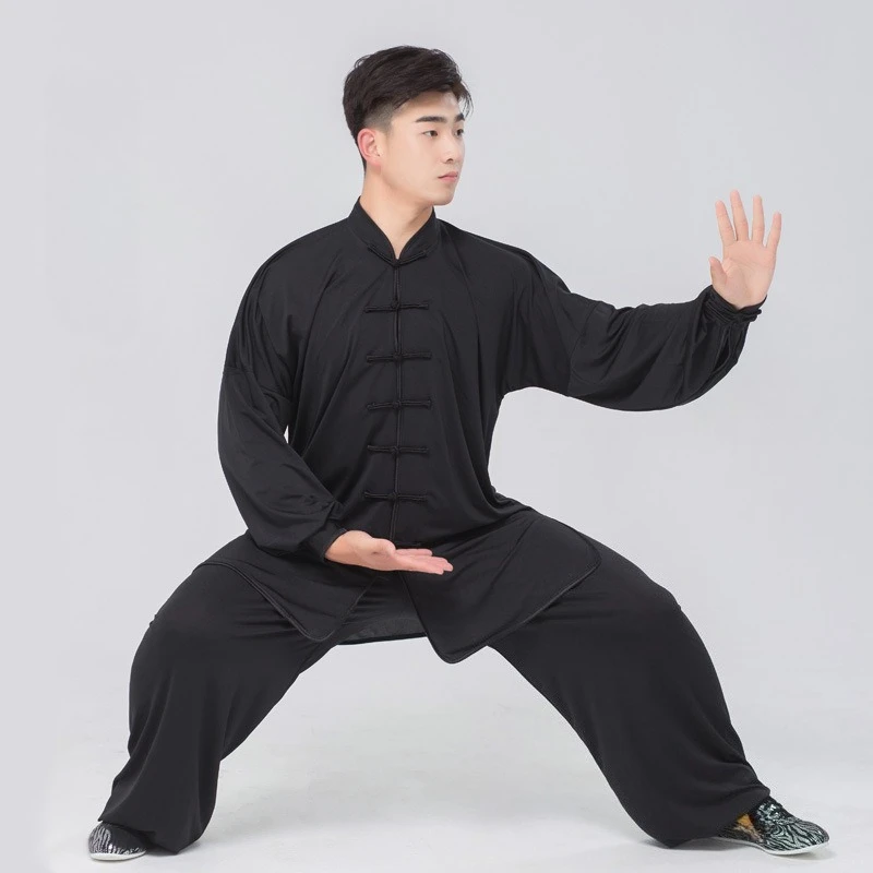 بدلة الكبار تاي تشي ملابس طويلة الأكمام 2 قطعة مجموعة الرجال الووشو الزي النساء مجموعات فنون الدفاع عن النفس أداء زي ملابس امرأة