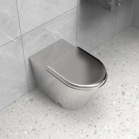 JB 304 Stainless Steel Prison Toilet Flush Toilet Hotel KTV Toilet Public