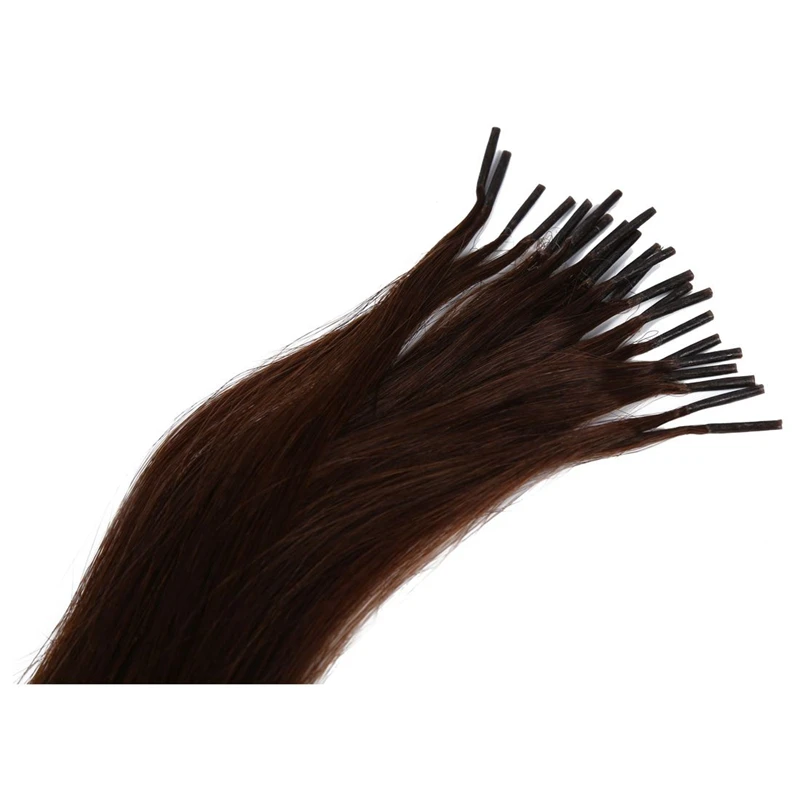 200S 22 Inch Keratin Pre-Bonded Stick I Tip Hair Remy Human Hair Extensions 04 (Size: 22 Inch, Color: Medium Brown)