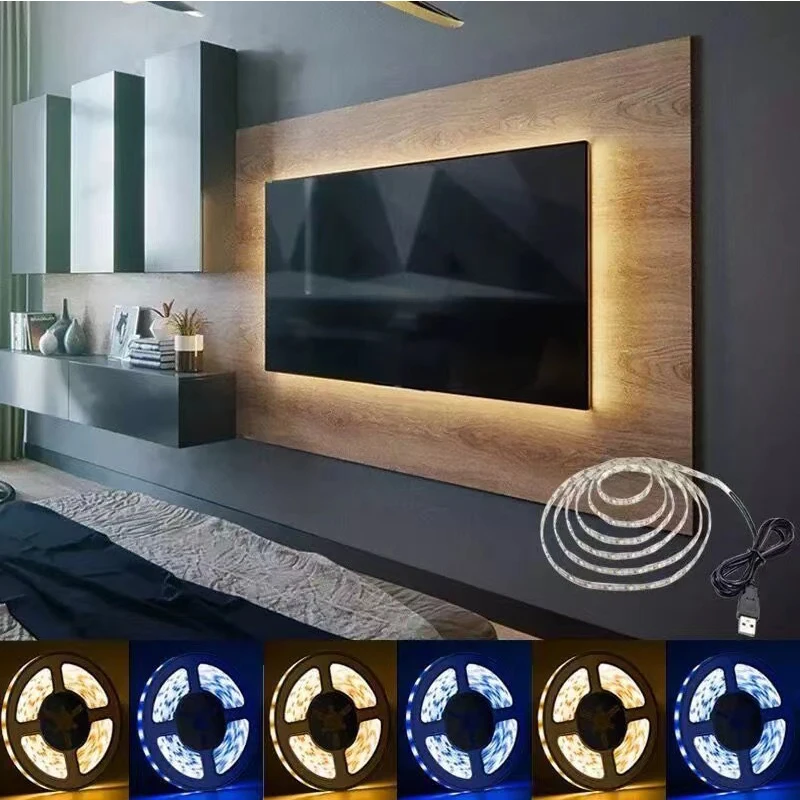 

LED RGB Light Strip with USB Plug 24 Keys Remote Control Multicolor TV Background Game Room Family Party Night Light Decoration