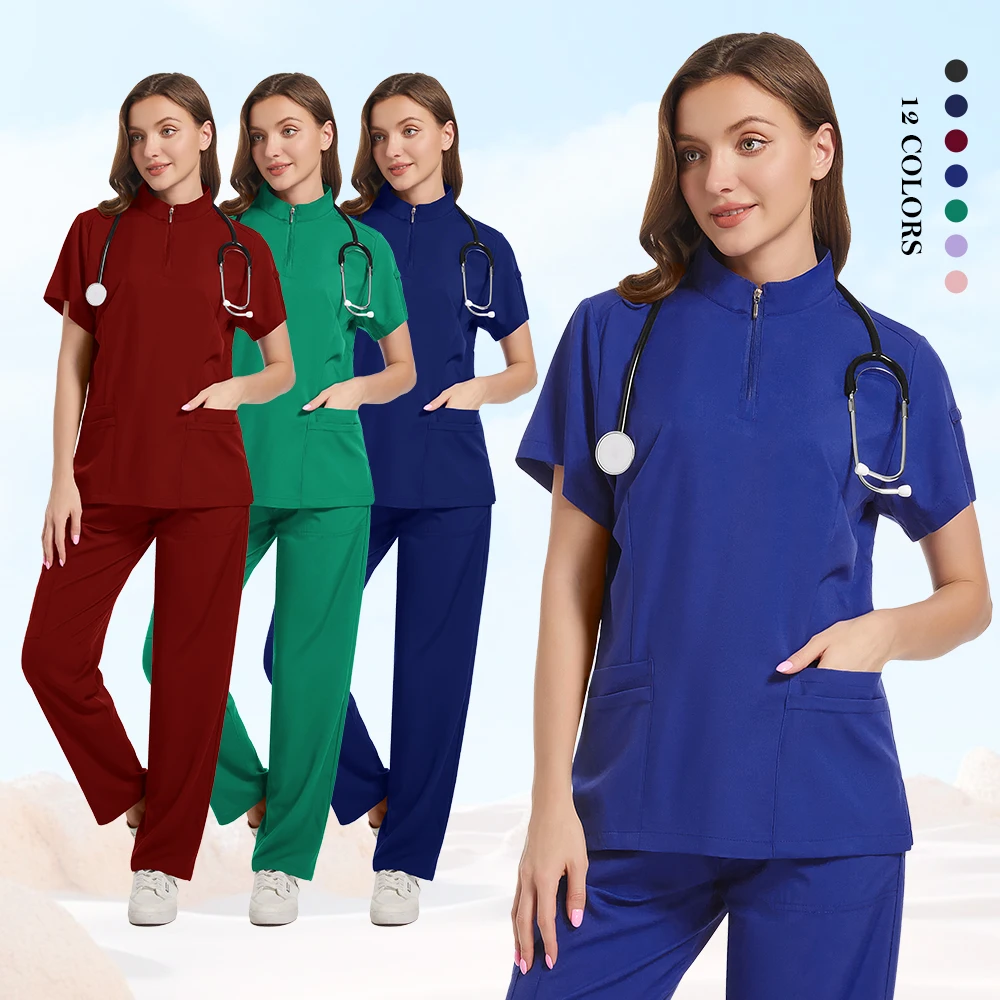 Uniformes générateurs pour femmes, ensemble de gIslande, vêtements de travail pour salon de beauté, haut et pantalon de gIslande cliniques, médecin de spa, soins infirmiers