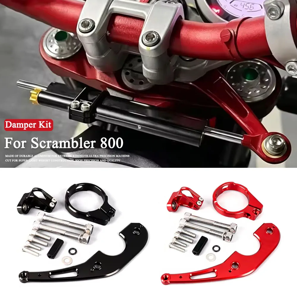 

New Steering Damper Stabilizer Motorcycle For Ducati Scrambler 800 Scrambler800 Directional Dampers Mount Bracket Support Kit