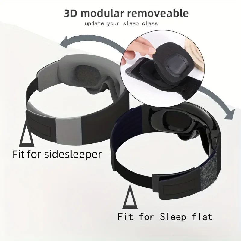 1PC 3D Movable Eye Mask Breathable Light Blocking Band Storage Bag Eye Mask Breathable Light Blocking Band Eye Protection Mask