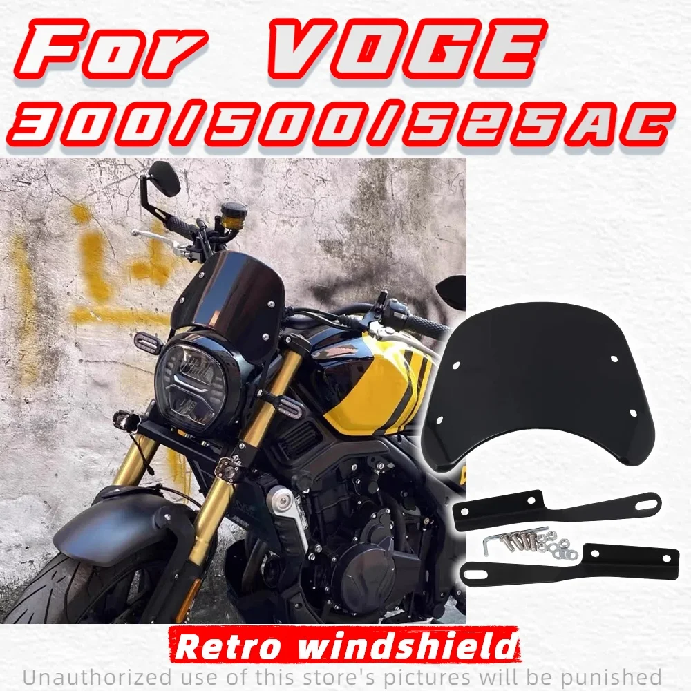 

For VOGE 500/525AC 350AC retro windshield windproof front baffle screen glass modification