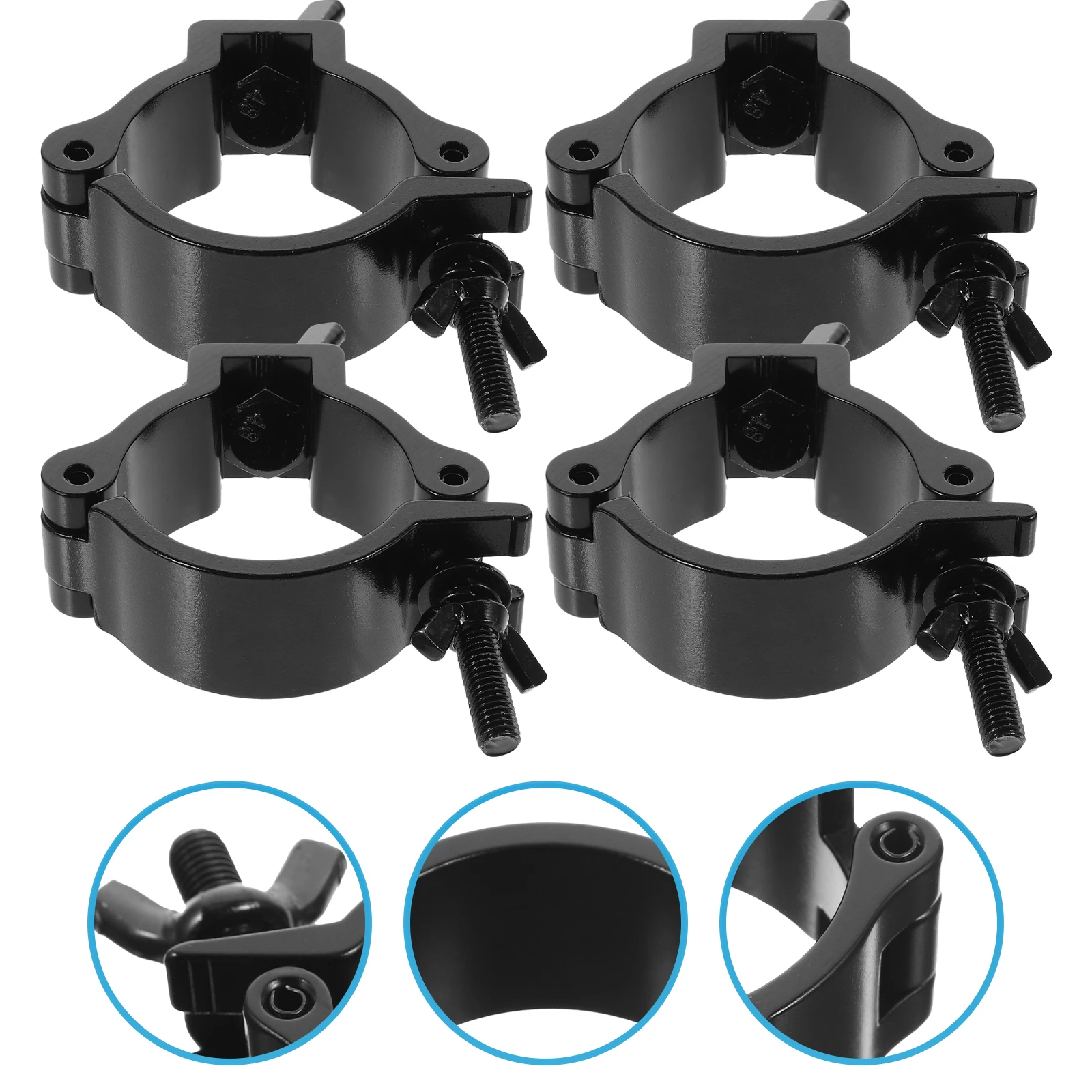

4 Pcs Stage Light Hook Dj Clamp Spotlight Lighting Clamps for Aluminum Truss Clips Music