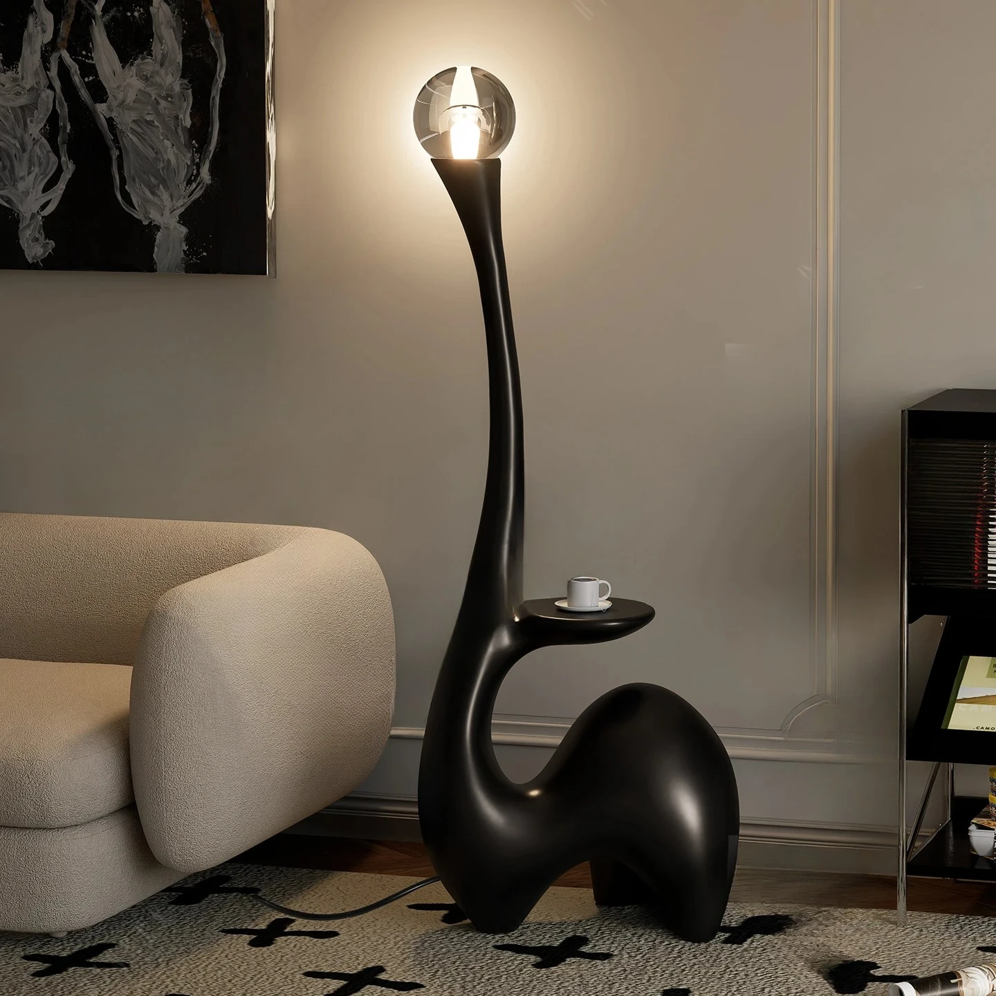 Modern luxury rabbit design living room bedroom floor lamp elegant side table corner sofa decoration