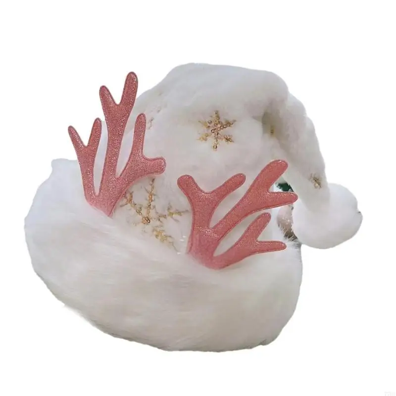 Mũ trang phục ông già Noel sang trọng có sừng hươu 77HE cho bé gái