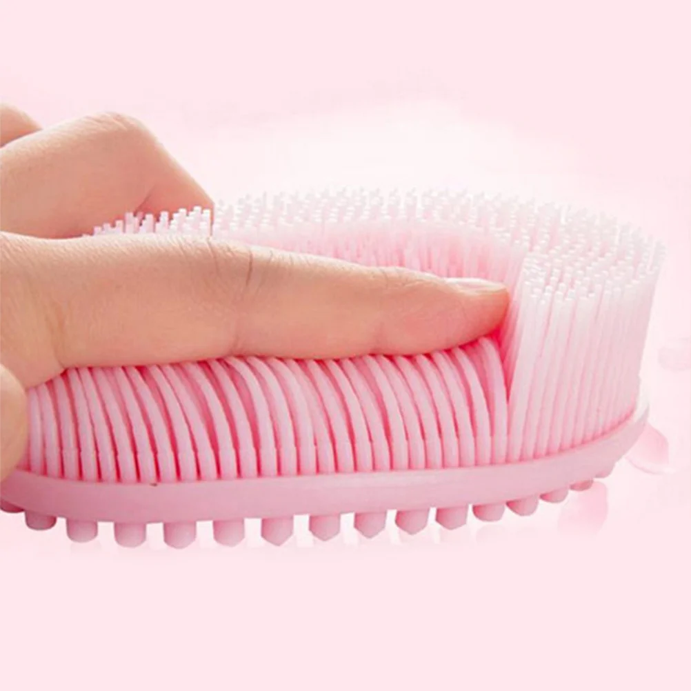 

2 шт. силиконовая массажная щетка для шампуня, толстая круглая точка для купания, скруббер, быстросохнущая, прочная, чистая, для лица, волос, тела, инструмент для ухода за кожей