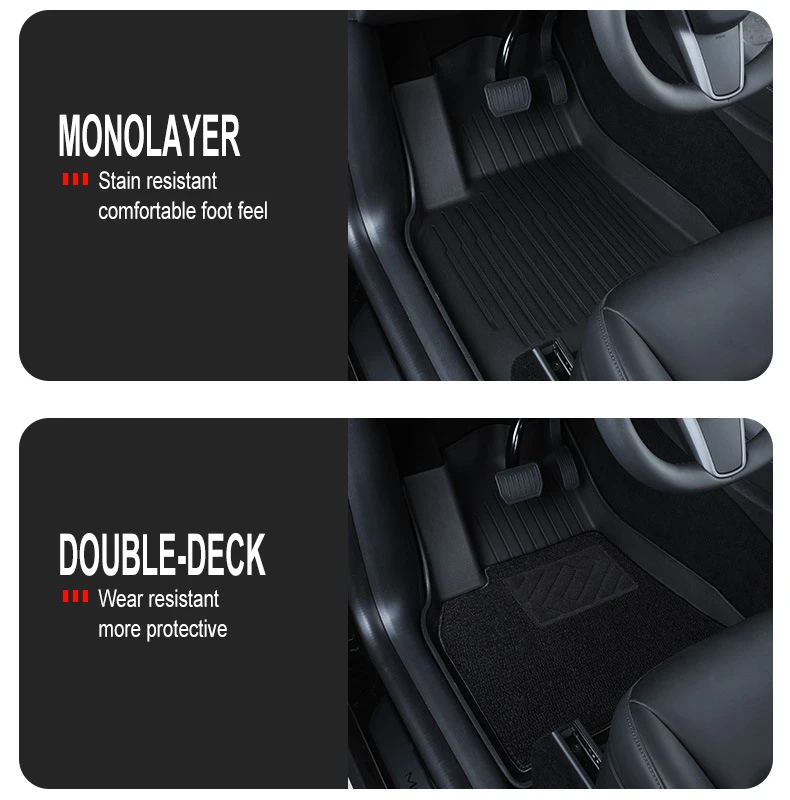 Komplettes Set TPE-Autofußmatten für Tesla Model Y Standard 2025 2026 Allwetter Wasserdicht Rutschfest Kofferraummatte Auto-Zubehör – Detail 8