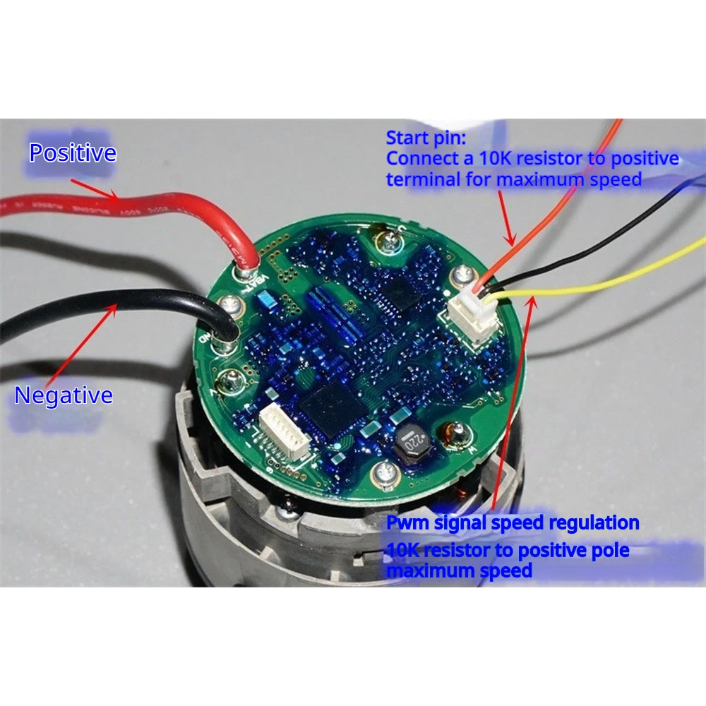 25.2V 250W High Power Brushless Turbine Fan Motor 16-30V PWM Speed Control Built-in Driver Brushless Fan for Vacuum Cleaner
