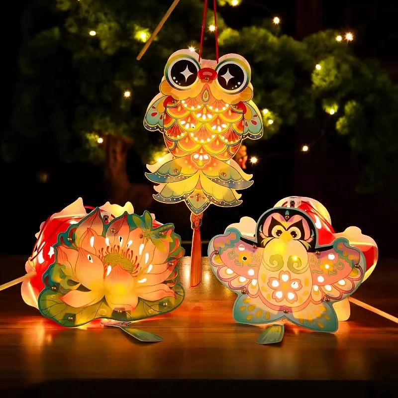 Mid-Autumn Festival Laternen handgemachte DIY Material Paket Kinder Handlaternen chinesische Festivals Atmosphäre Dekoration