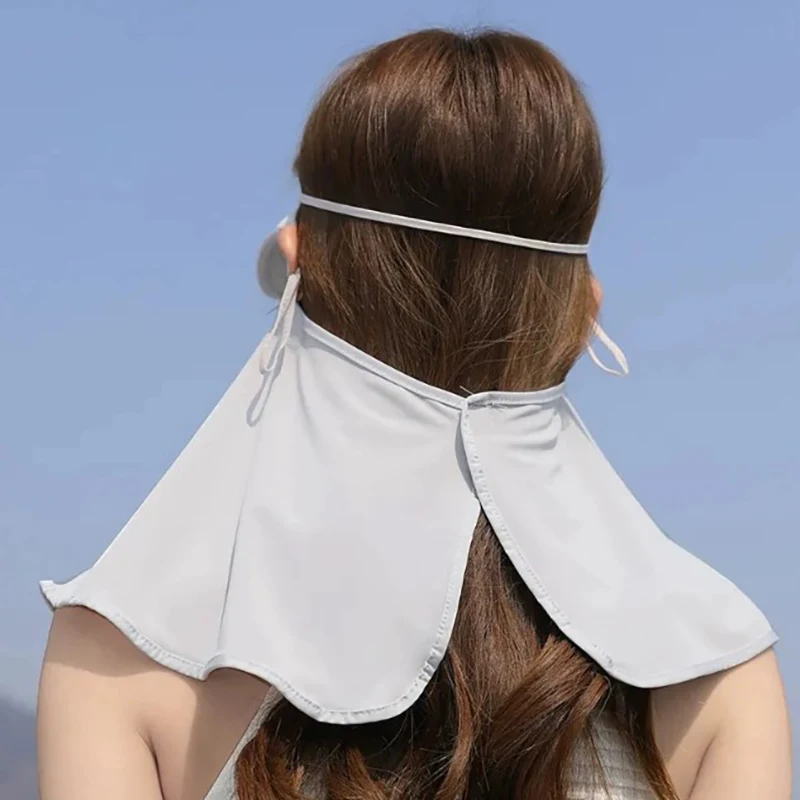 Cover The Full Face Beach Hat Uv Protection Ice Silk Sunshade Driving Neck Protector Sunscreen Mask Sport Mask Sun Hat Facemask