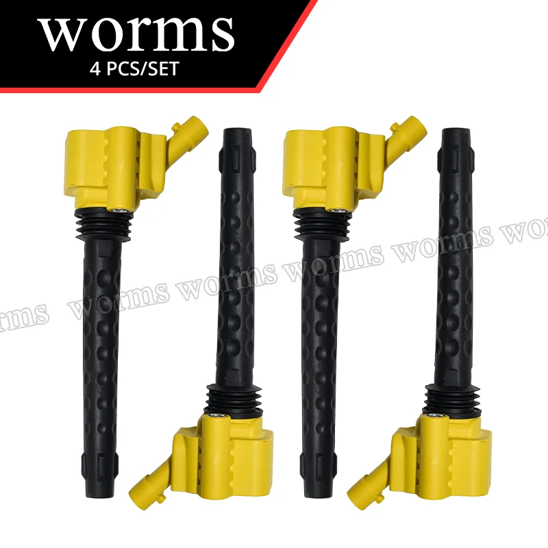 

Червяки, высокопроизводительная гоночная катушка зажигания, комплект из 4 предметов, обновление для 12+ Fiat 500 Abarth/500T/500L/500X/124 68308653AA