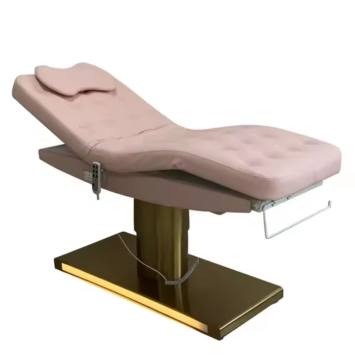 Spa Furniture Massage Table Clinic Treatment Facial Chair Curved Electrical Cosmetic Beauty Institute Bed