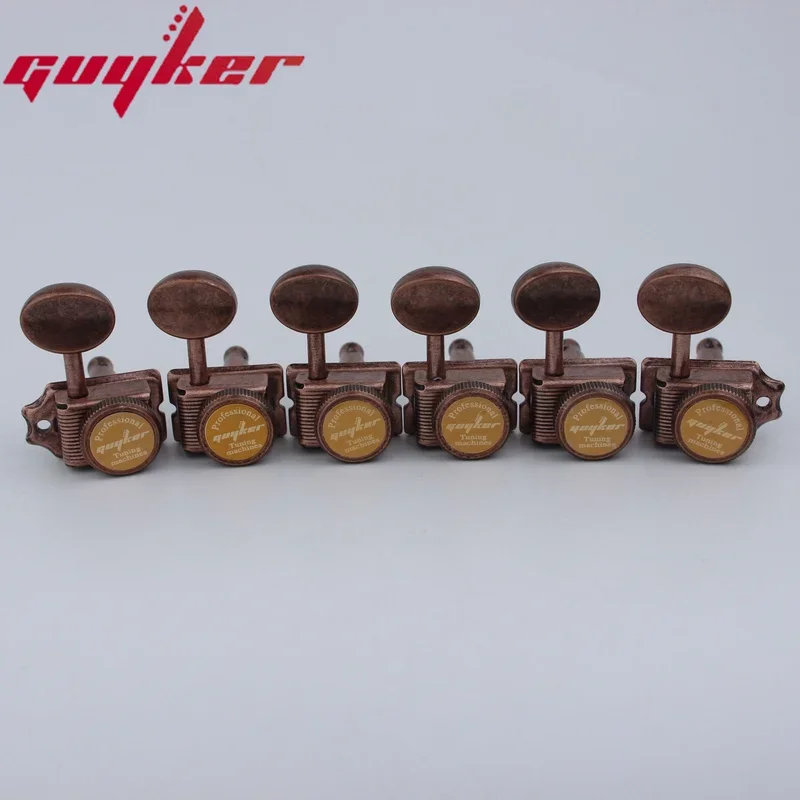 GUYKER Bronze Vintage Lock String Tuners Electric Guitar Machine Heads Tuners For ST TL Guitar Tuning Pegs