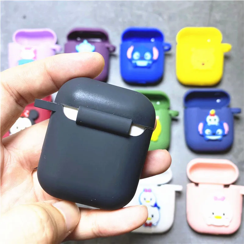 Силиконовый защитный чехол для наушников с крючком для Airpods 1 2