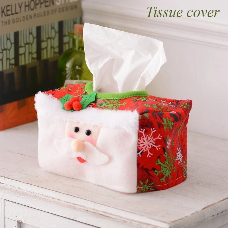

Christmas Tissue Box Cute Santa Claus Tissue Box DIY Home Desktop Decoration Item Christmas Atmosphere Decoration Product