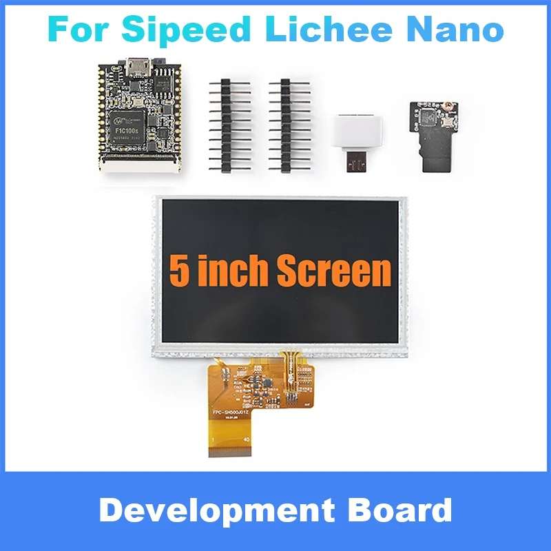 Voor Sipeed Lichee Nano Moederbord + 5 Inch Scherm + Wifi Module F1C100S Development Board Voor Linux Programmeren Leren