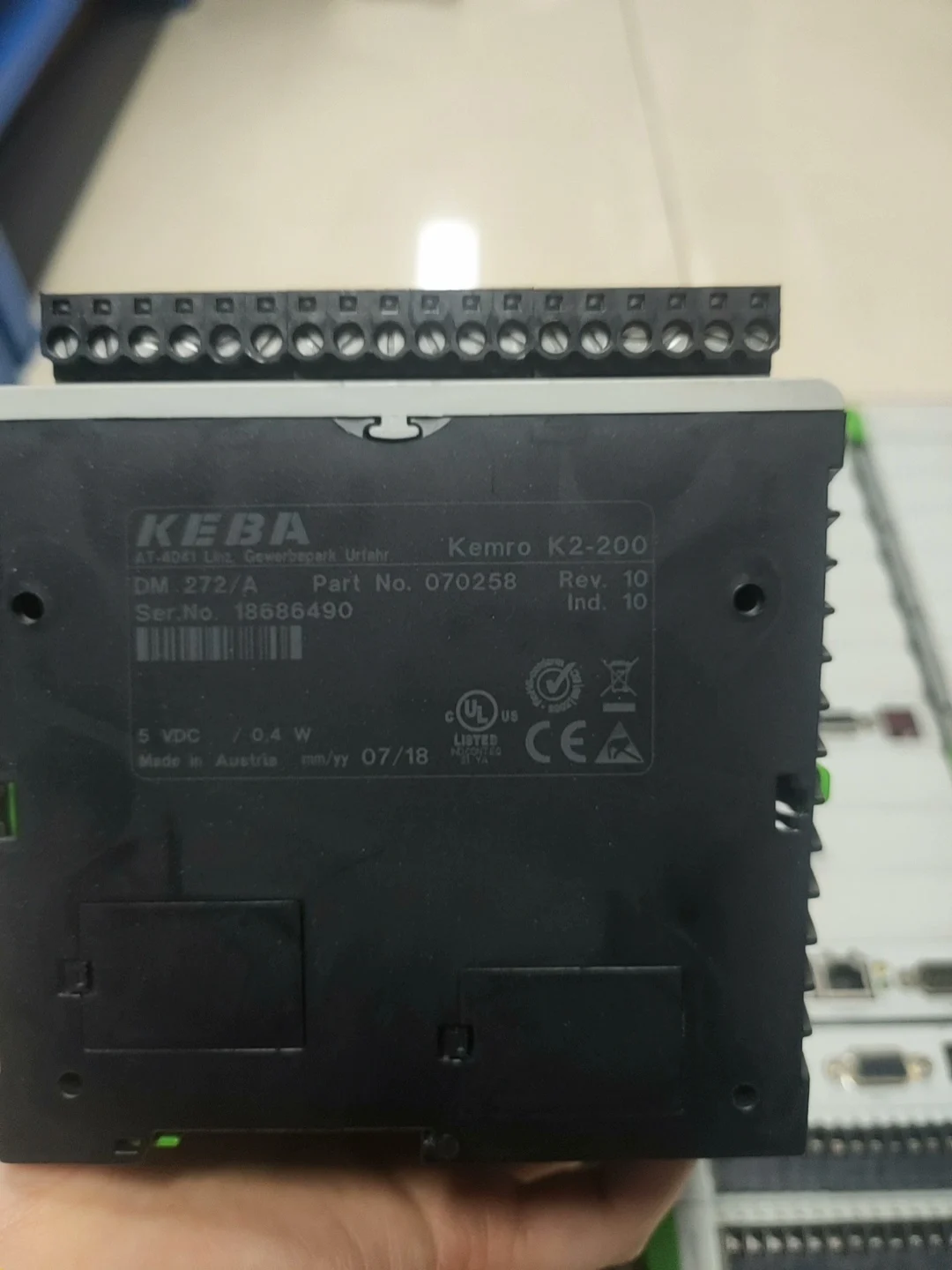 Module PLC Kemro K2-200 pour KEBA Kemro K2-200 DM+272/A, numéro de pièce 070258
