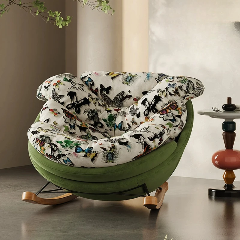 Butterfly rocking chair: a modern light luxury lazy sofa
