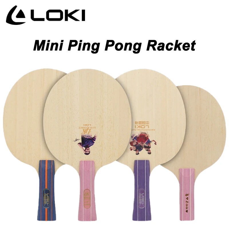 Raqueta de Ping Pong Original LOKI Mini, Conmemorativa, Coleccionable, con Autógrafo, Raqueta de Tenis de Mesa
