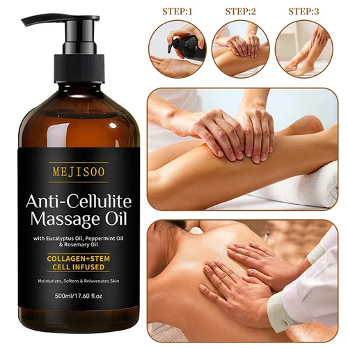 Imagen 2 del producto Aceite de masaje anti -celulitis Aceite de masaje corporal con células madre de colágeno La elasticidad de reparacin de la piel anti -caza de la piel para mujeres