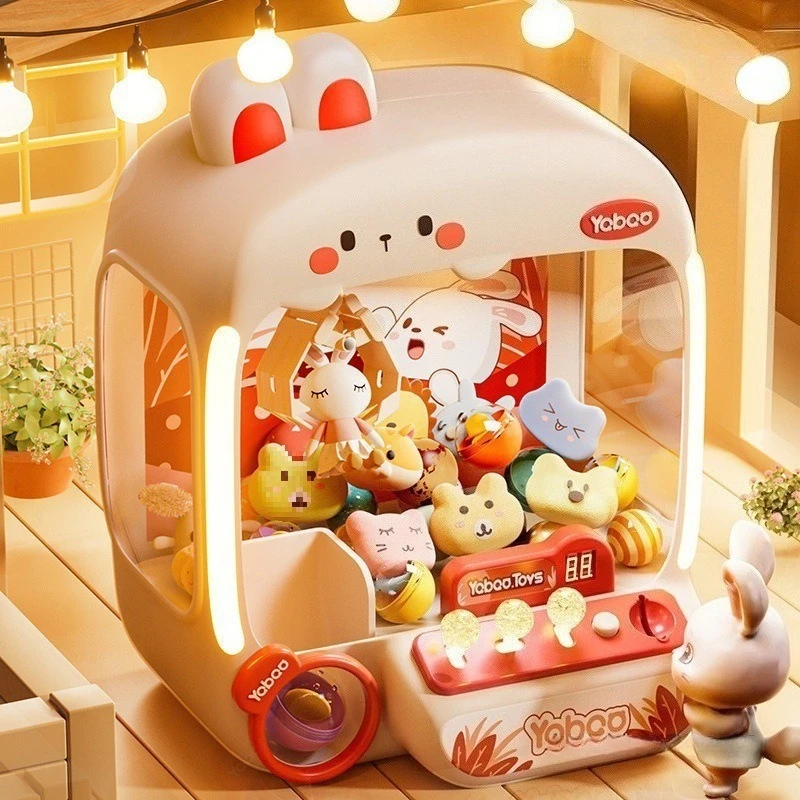 

Игровой автомат для кукол с зажимом, детские электрические мини-машины с монетоприемником и музыкальной подсветкой, детские подарки на день рождения, Рождество