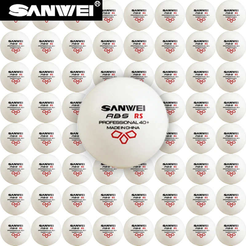 

New SANWEI 3 Star Table Tennis Balls 40+ ABS New Material Ping Pong Ball For Club Training Seamed Professional Table Tennis Ball