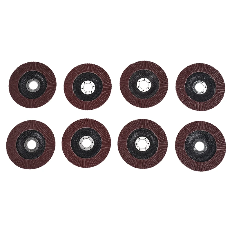 8Pcs Aluminium Oxide Discs 125Mm Sanding Discs 40/60/80/120 Grit Grinding Wheels Blades For Angle Grinder Finishing