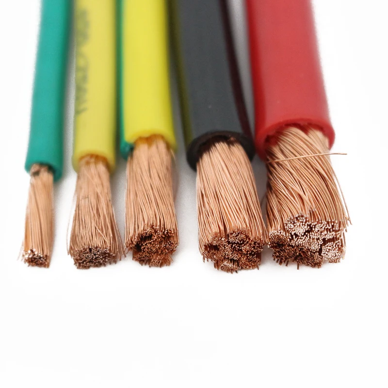 RV Electric Wire 10mm2 16 25 35mm²  PVC Copper Cable Red Black Electrical Wires 220V Single Core Multi Stranded Soft Wire