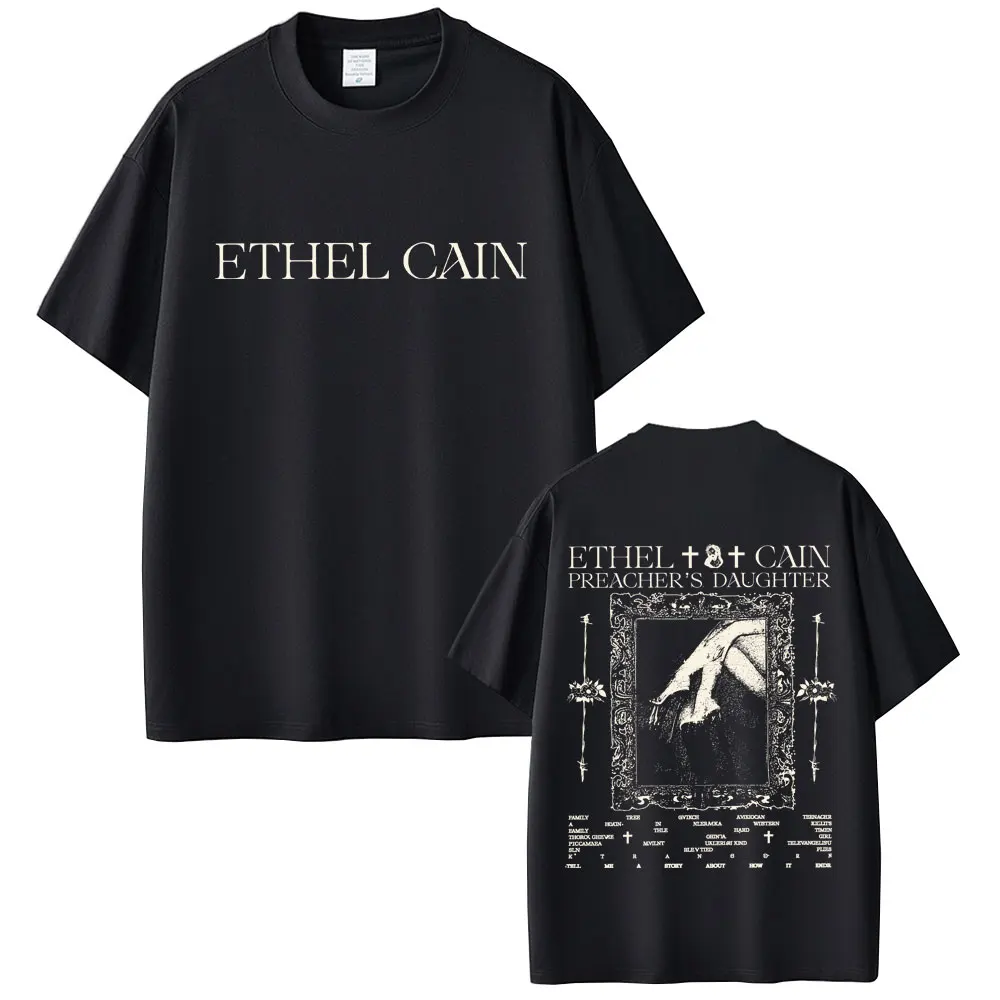 

Singer Ethel Cain Preacher's Daughter My Love Is A Flesh Wound Graphic Print T-shirt Men Women Vintage Gothic Oversized T Shirt