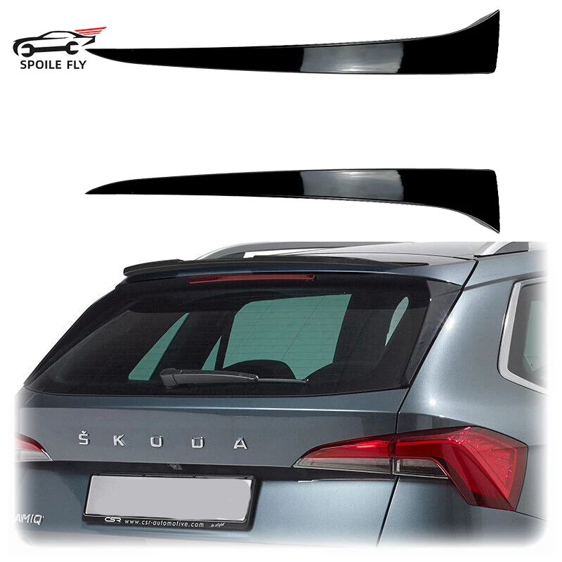 

2019 To 2021 For Skoda KAMIQ Car Canard Splitter Side Spoiler Wing CoverTuning Wing Styling Accessories By ABS Glossy Black