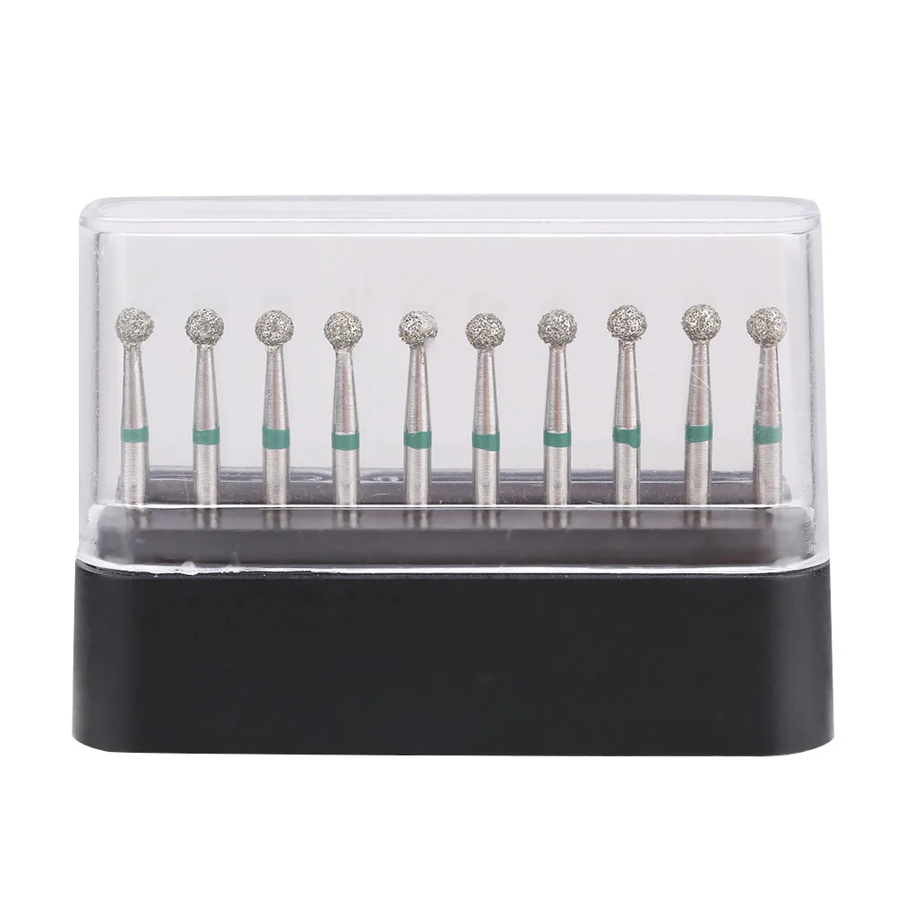 10Pcs /Box BR-30C Dentistry Stainless Steel Highspeed Bur 1.6mm Round Handle Dental Diamond Burs Drills Dental Tools consumables