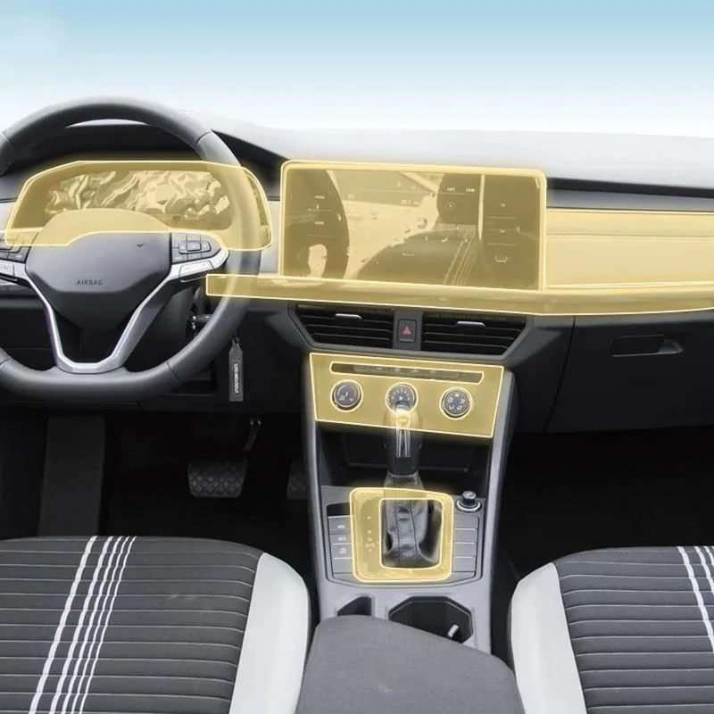 

For Volkswagen Jetta A4 Bora 2019-2024 ﻿Car Interior Center Console Transparent TPU Protective Film Anti-scratch Sticker