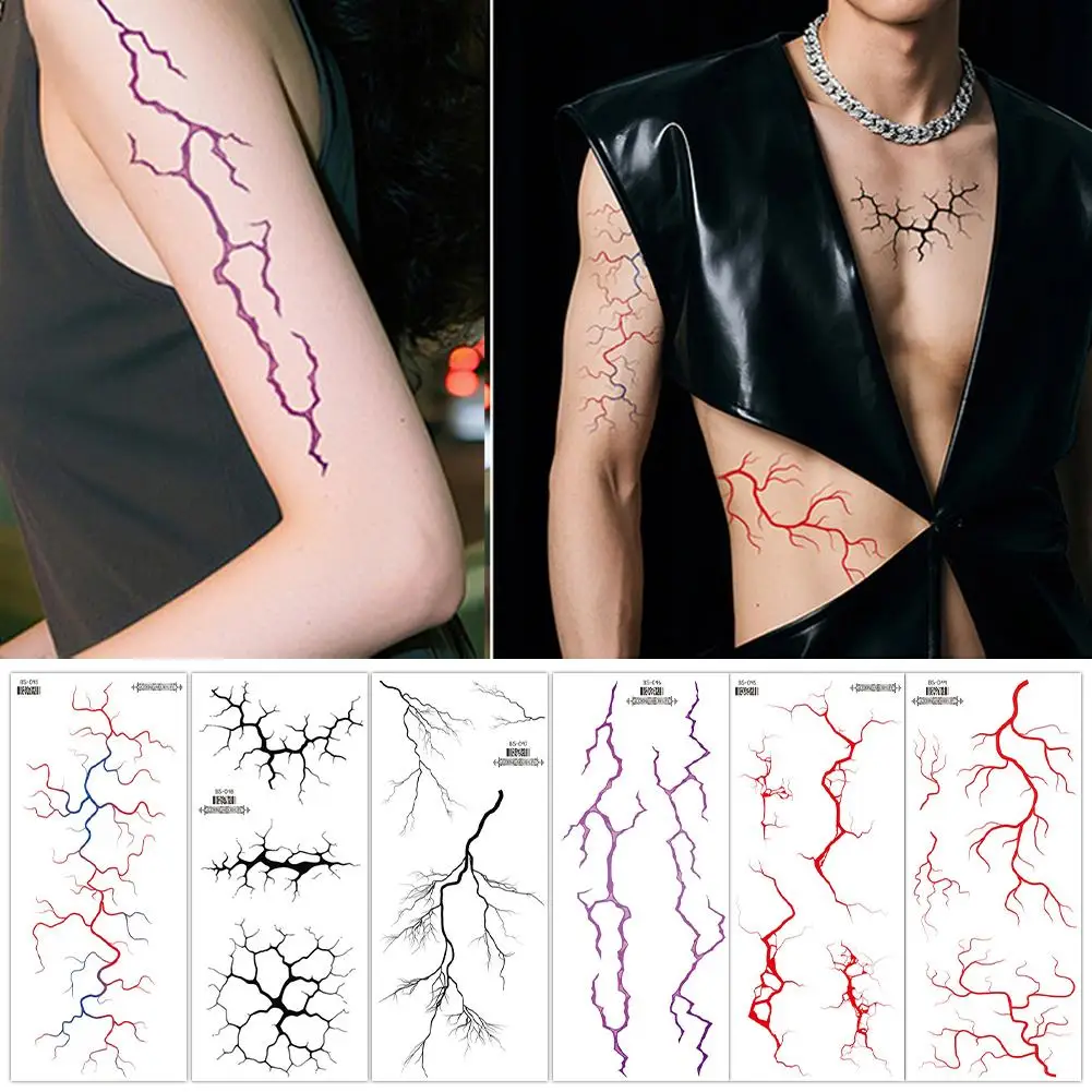 1 st Vasculaire Tattoo Sticker Tijdelijke Tattoo Stickers Voor Hand Arm Terug Wegwerp Lichaam Stickers Wilde Gras Bladeren Fake Tat Y0F3