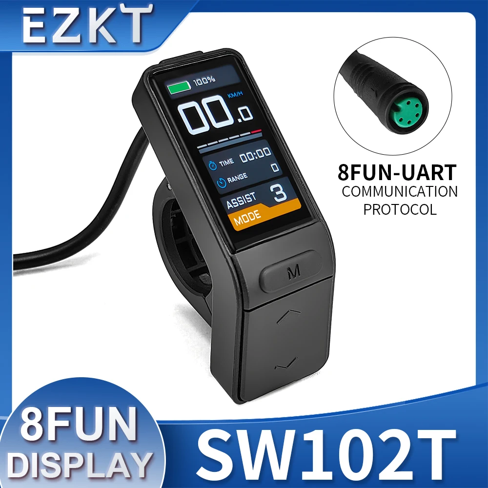 

BAFANG SW102T TFT ScreenMini Ebike Дисплей UART Водонепроницаемый контроллер для Bafang BBS01 BBS02 BBSHD Mid Motor Комплект для переоборудования электровелосипеда