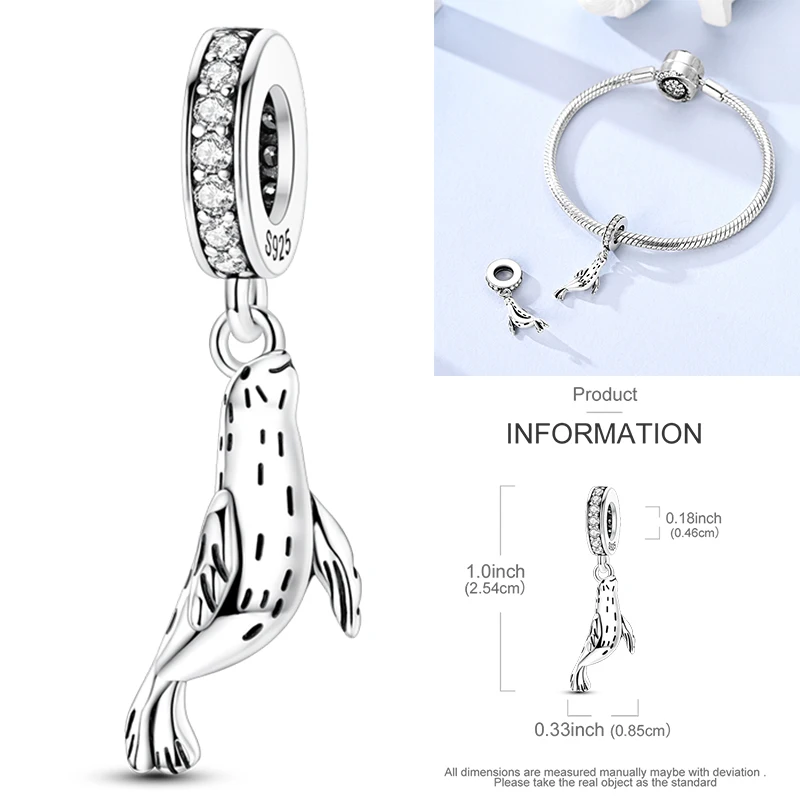 NEU 2026 925 Sterling Silber Anhänger Ozean Schildkröte Strand Frucht Muschel Blau Passend für Original Armreif Armband Halskette DIY Schmuck Geschenk – Detail 28