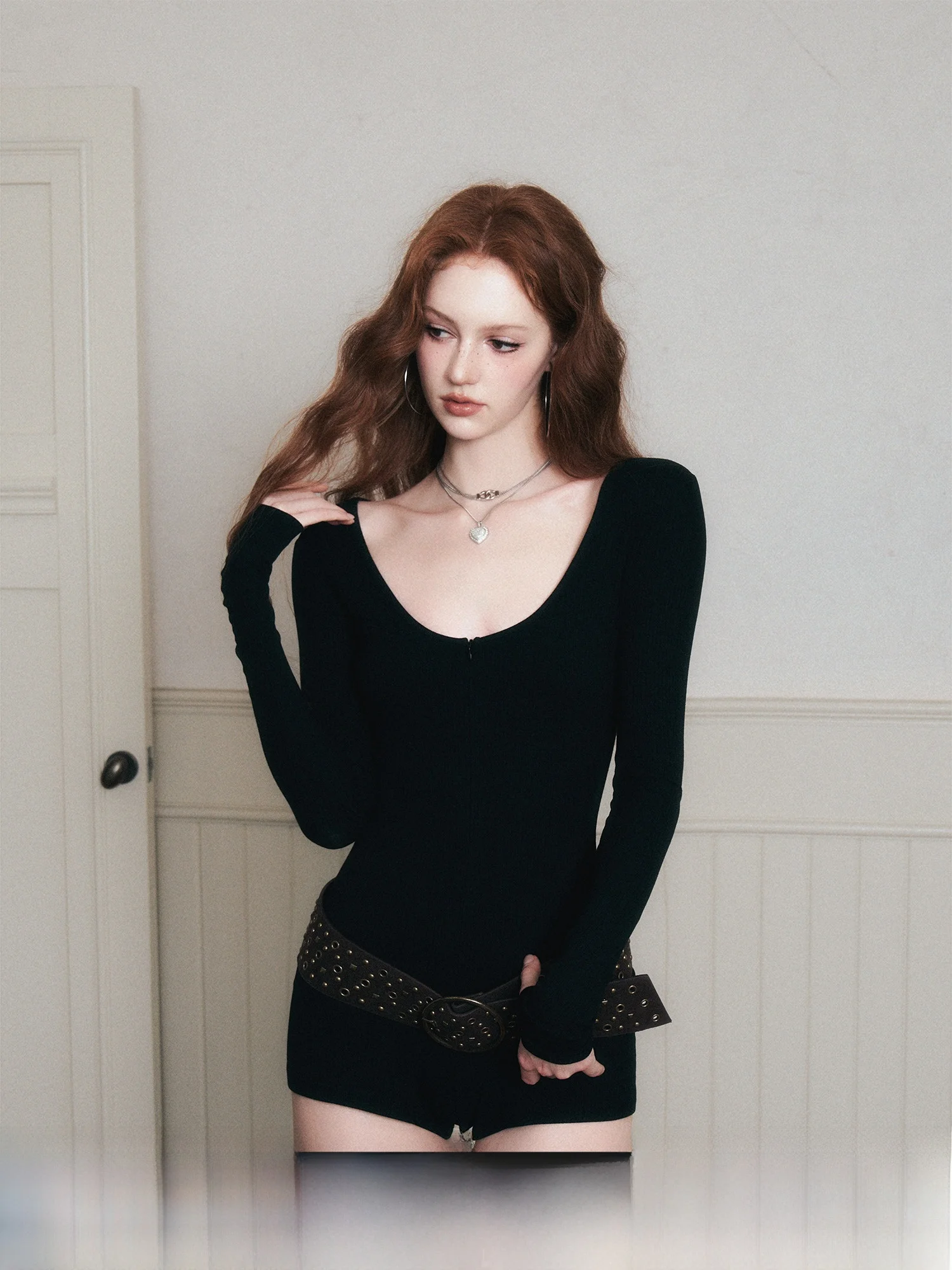 

LULUSWINGS k Chic Sweet Spicy Elastic Knitted One-Piece Slimming High Waist ort Pants Polyester Fiber Online Exclusive