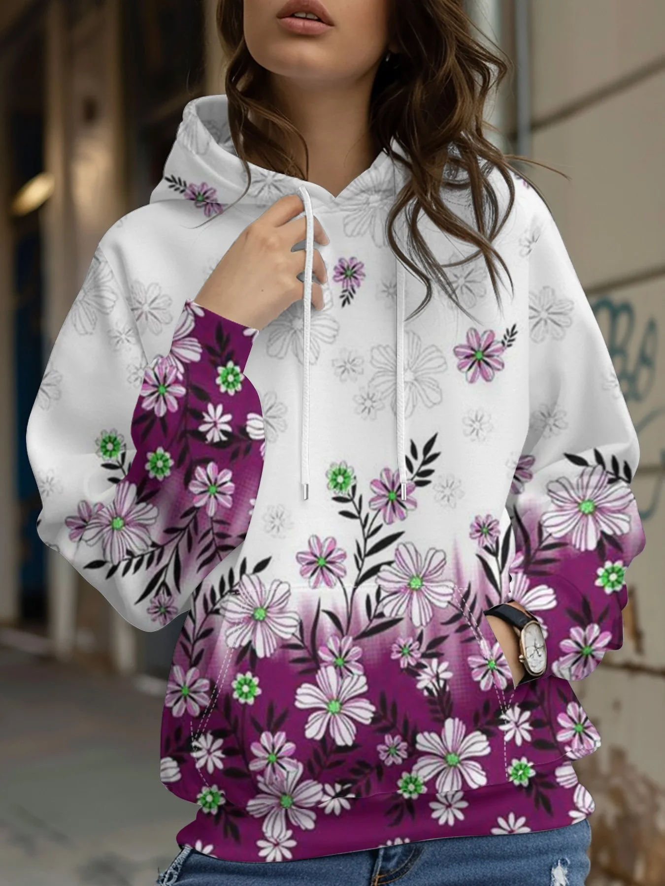 Flower Floral Bee 3D Print Hoodie Women Fashion Streetwear Hooded Sweatshirts Pullover Y2K Tops Tracksuit Unisex Coat Clothing