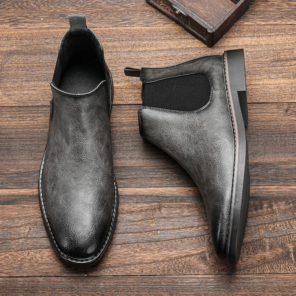 40~46 Men Chelsea Boots Brand Retro Comfortable 2024 Fashion Men Boots #KD5241