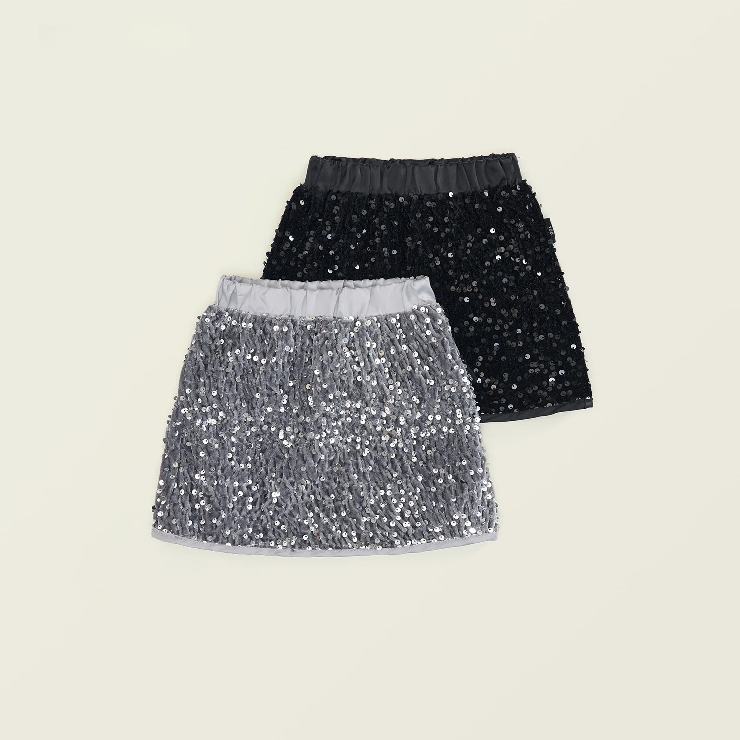 New delivery children fashion solid Sequin skirt kids clothes girl dress autumn spring students 90-140 2-7year 90-140