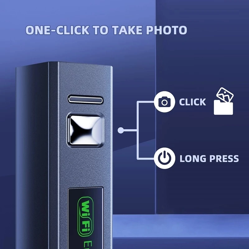 Industrial Wifi Endoscope Camera 2.0MP 8MM 8LEDs Waterproof Lens Wireless Car Inspection Borescope for IPhone Android Phones PC