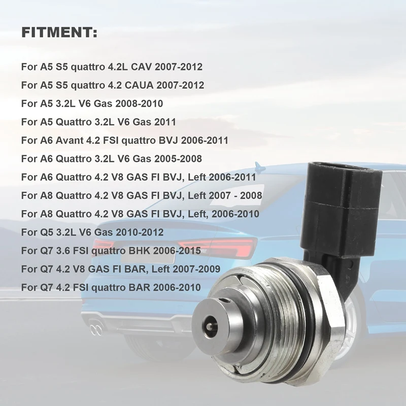 079127025AF 079127025C Left Right Pressure Fuel Pump Converter For - A3 A4 A5 A6 Quattro Q5 Eos 3.2L Golf 1.4L