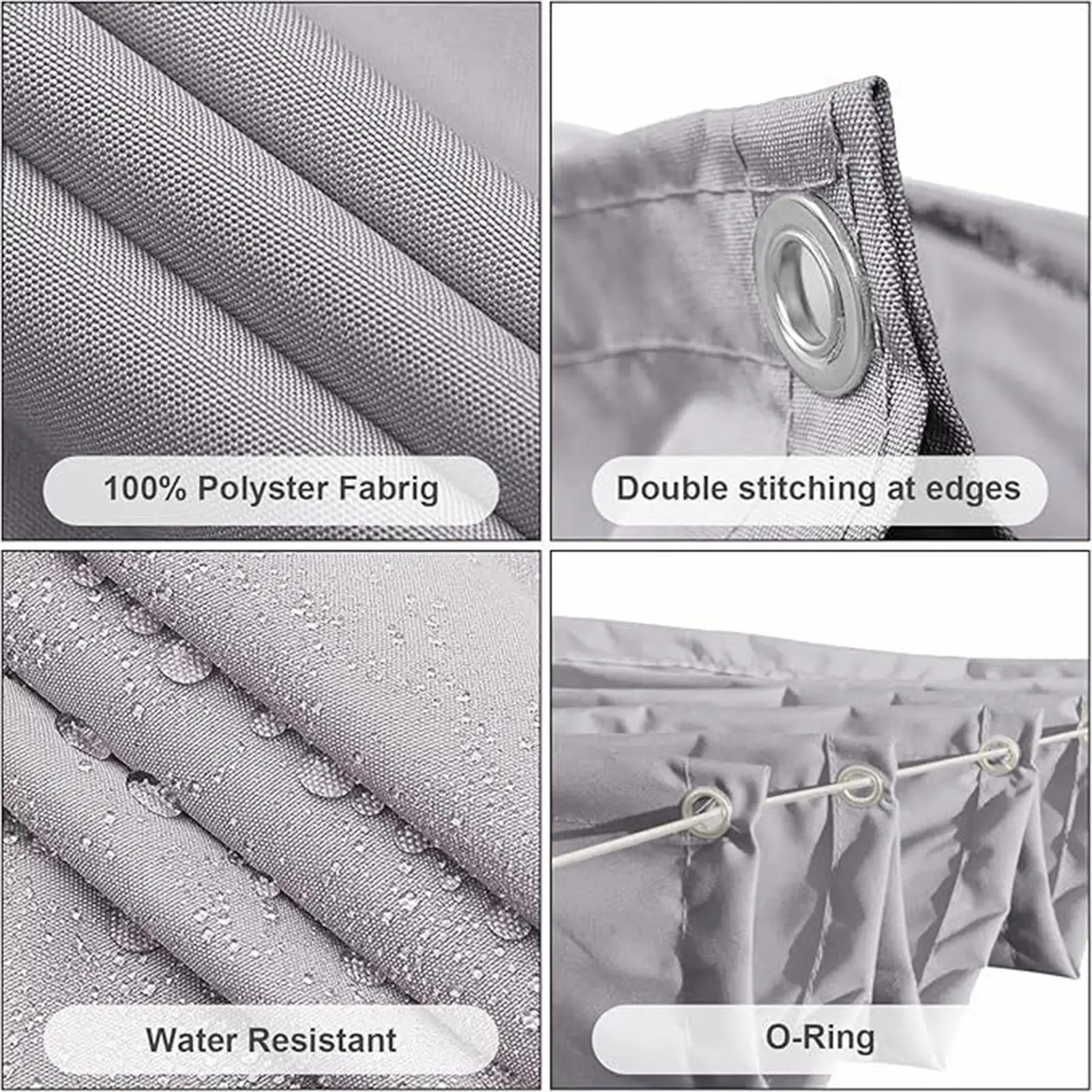 

Shade Sail Heavy Duty Waterproof Retractable UV Protection With Wavy Design Patio Sail Shade For Outdoor Beach Porch Deck