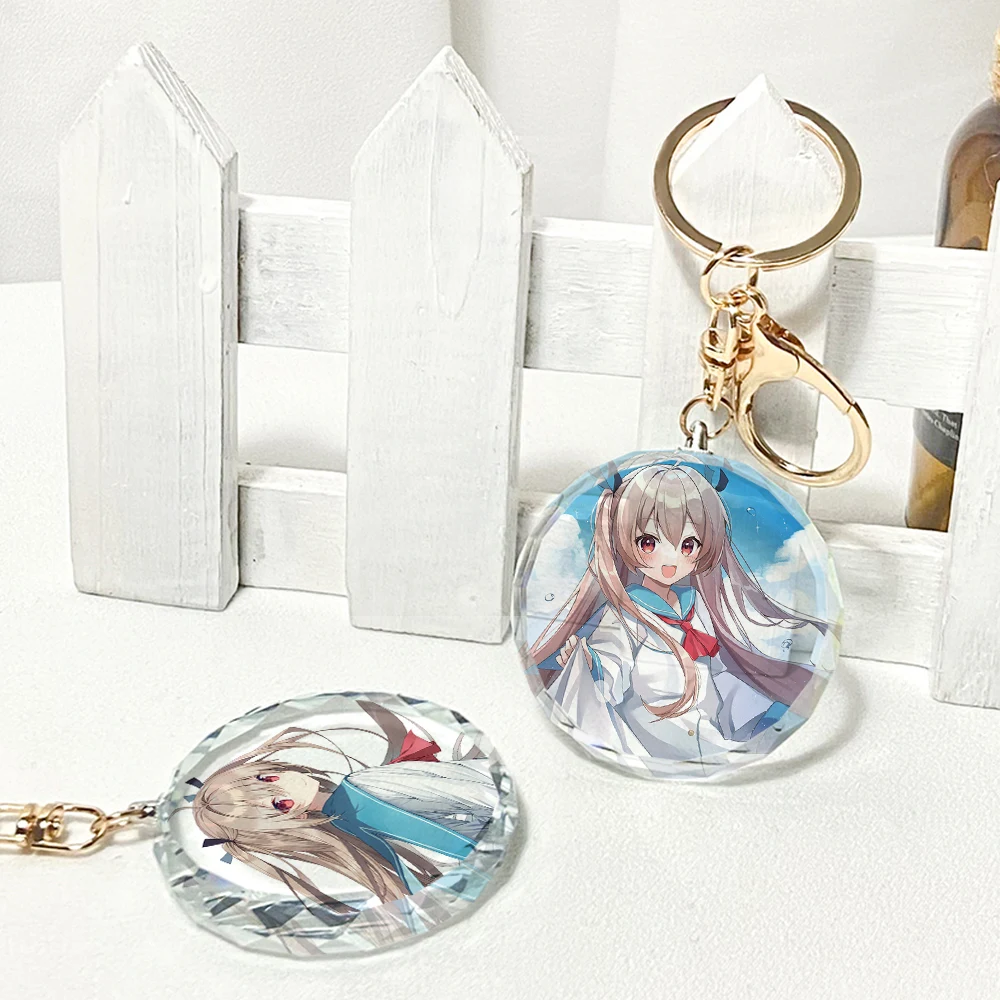 Anime ATRI My Dear Moments Ikaruga Natsuki Atori Crystal Figure Keychain Pendant Cosplay Charm Cartoon Keryring Christmas Gift