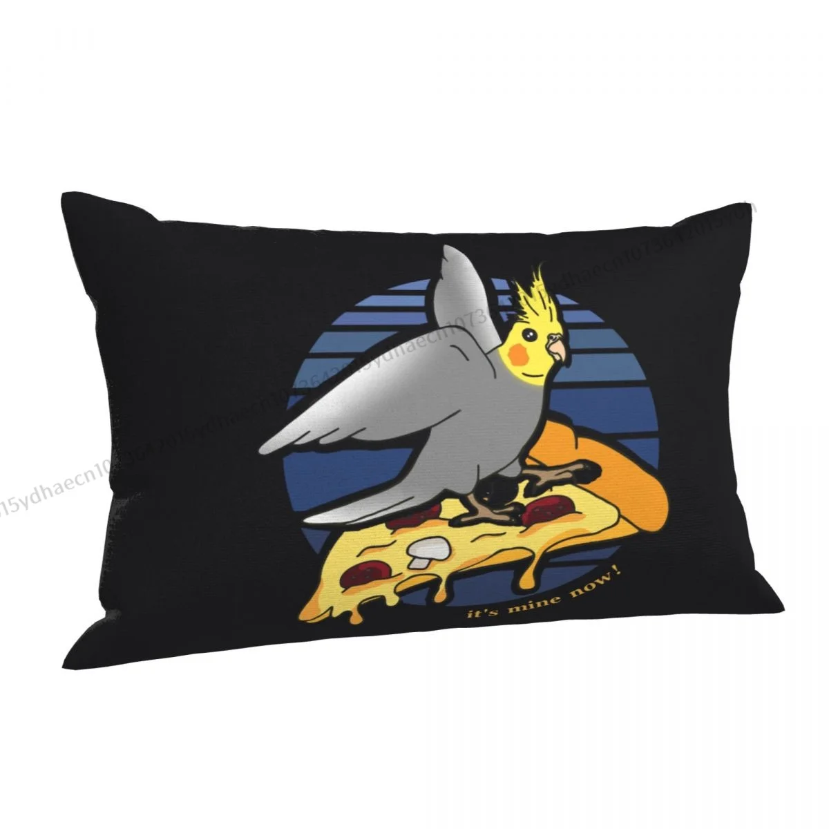 On Pizza Funny Doodle Cojines Pillowcase Animal Parrots Cockatiel Doodle Cushion Home Print Decorative Coussin Pillow Covers