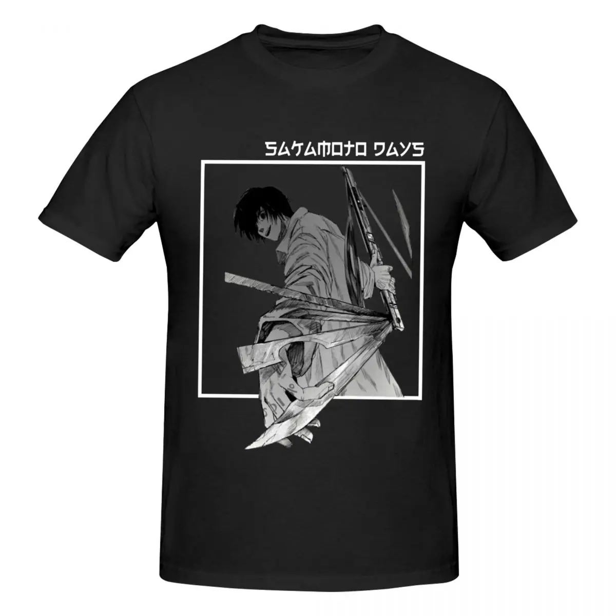 Men Anime Sakamoto Days T Shirt Streetwear Plus Size O-neck Cotton Sleeve T-shirt